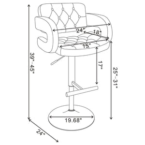Adjustable Bar Stool With Upholstery