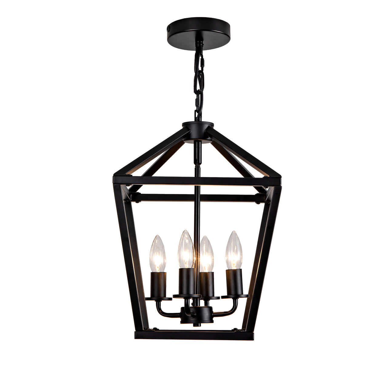 Farmhouse Lantern Chandelier 4-Light