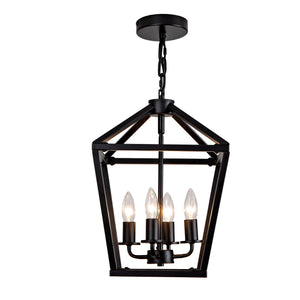 Farmhouse Lantern Chandelier 4-Light