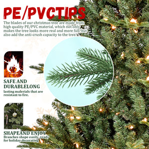 9FT Full-Shape Christmas Tree with 1100 UL Lights