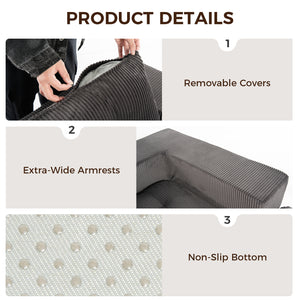101" L-Shaped Modular Compression Sofa