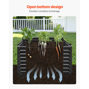 Metal Raised Garden Bed - 8 x 4 x 2 ft Outdoor Planter