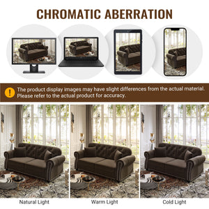 Sofa With Nailhead Trim And Rolled Armrests