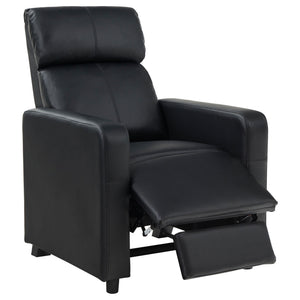 Warren - 5 Seater Home Theater With 4 Wedge Consoles Recliners And Storage Consoles - Black