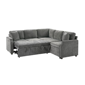Modern L Shaped Sectional Sofa Bed With Hidden Storage Upholstery