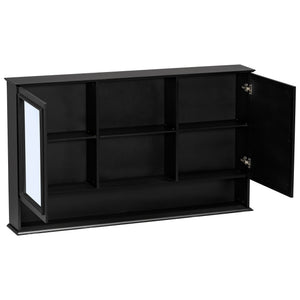Wall Mounted Bathroom Medicine Cabinet With Double Mirrored Doors