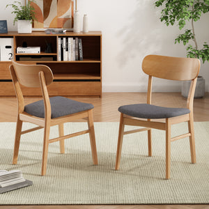 Upholstered Chenille Dining Chair Set of 2