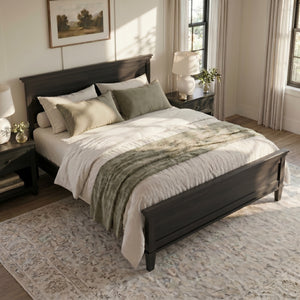 Mid-Century Modern Wood Platform Bed