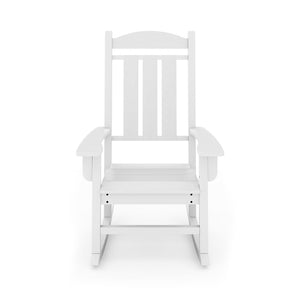 Traditional Porch Rocker Classic HDPE Poly Lumber For Porch, Patio, And Garden Comfort