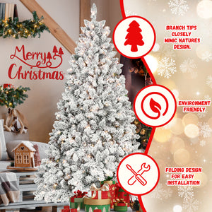 4FT Flocked Christmas Tree with 150 UL Lights