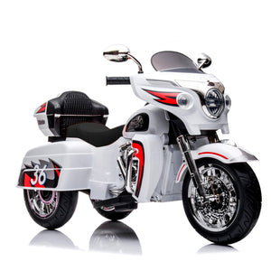 12V Kids Ride On Motorcycle, Electric Toddler Motorcycle Toy with LED Lights, Wireless Music, Large Storage Trunk, Soft PU Seat, Forward & Reverse, Rechargeable Electric Vehicle for 3-6 Years Old
