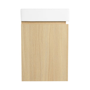 Modern Bathroom Vanity With Ceramic Basin, Wall Mounted Floating Sink Combo, Storage Cabinet