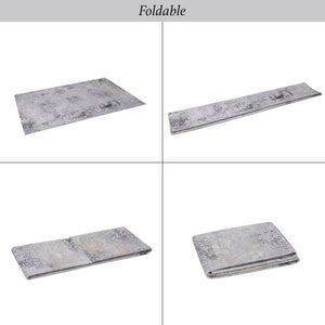 Maval - 6' X 9' Washable Area Rug - Gray / Gold