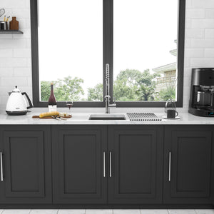 13" Undermount Stainless Steel Kitchen Sink 16 Gauge 9" Deep Single Bowl Basin - Brushed Nickel