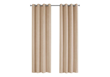 2 Pieces Set, Curtain Panel, Room Darkening, Grommet - Best Buy Furniture