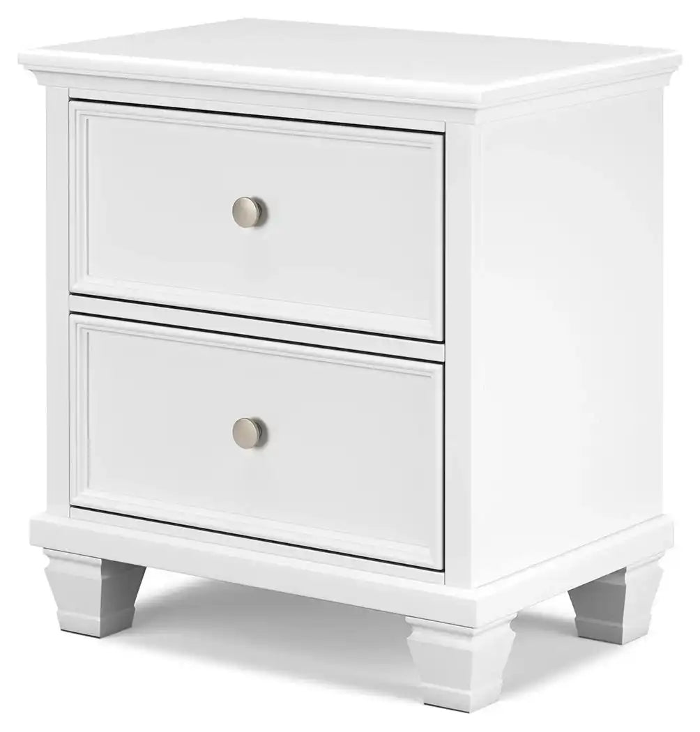 Fortman - Two Drawer Night Stand - White - Best Buy Furniture