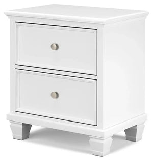 Fortman - Two Drawer Night Stand - White - Best Buy Furniture