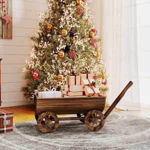Outsunny Wooden Wagon Planter Box
