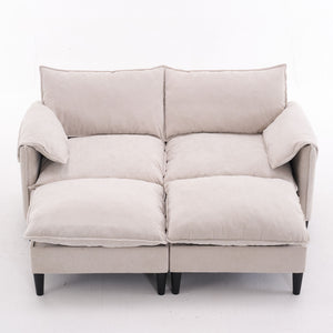 Convertible Combination Sofa With Footstools With Storage