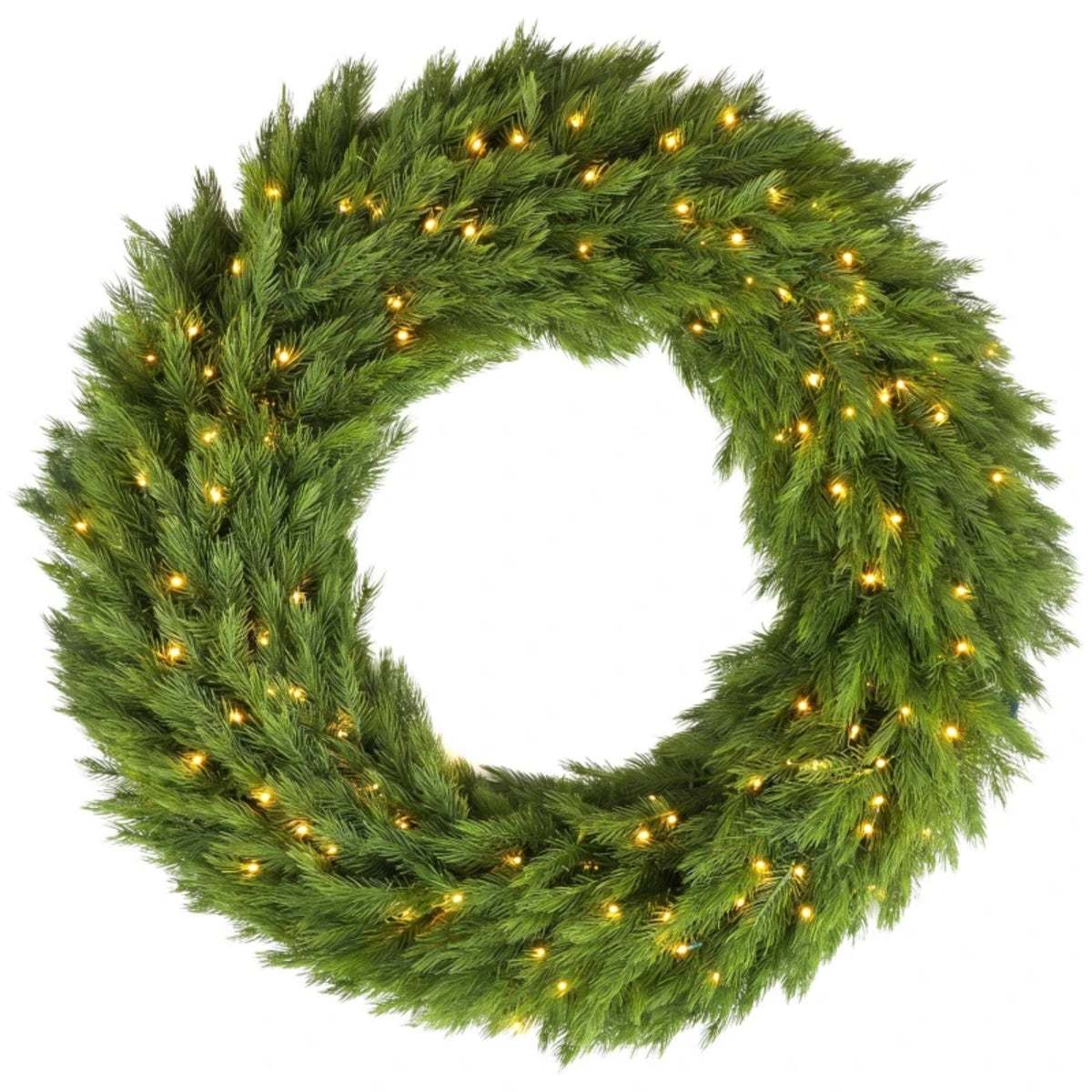 48in Pre-Lit Norwegian Spruce Christmas Wreath