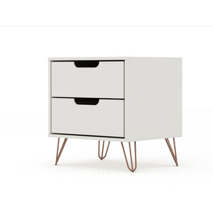 Rockefeller - Nightstand With 2 Drawers - Off White