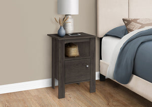 Accent Nightstand Side Table, Storage, Transitional - Oak - Best Buy Furniture