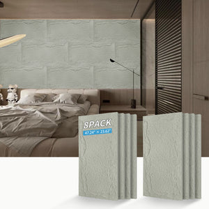 3D Faux Stone Wall Panels - 8 PCS PU Wainscoting Panel