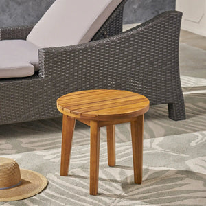 Outdoor Acacia Wood Side Table With Weather Resistance - Best Buy Furniture