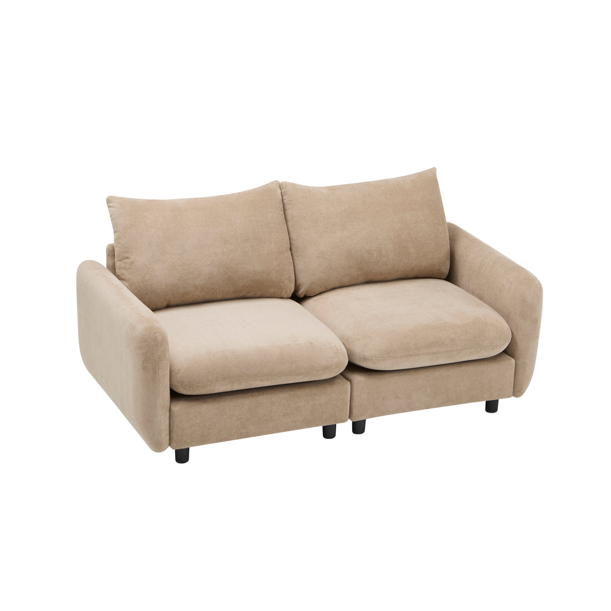 69 in. 2-Seats Modular Sectional Velvet Sofa Corner Chair Sofa Couch, Nomad