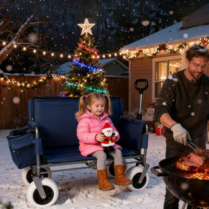 3-in-1 Folding Wagon with Bench Seat