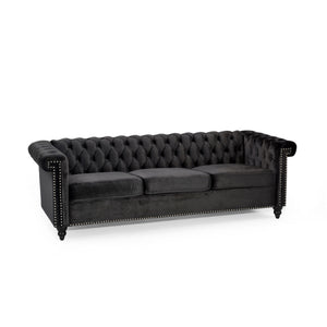 Chesterfield Style 3 Seater Sofa With Deep Button Tufting