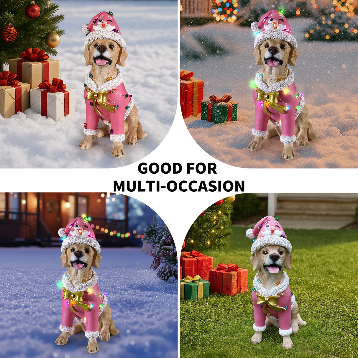 Christmas Labrador Retriever Statue