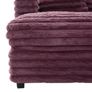 Oversized Double Chaise Lounge Sofa Bed With USB Ports And Cup Holders