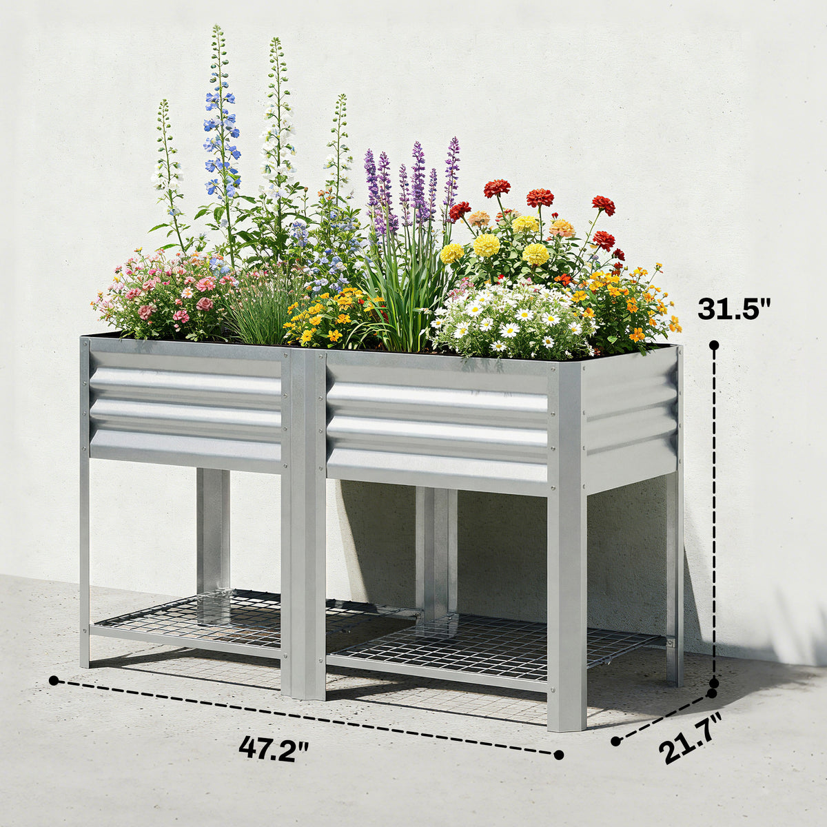 Outsunny Galvanized Steel Raised Garden Bed