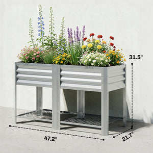 Outsunny Galvanized Steel Raised Garden Bed