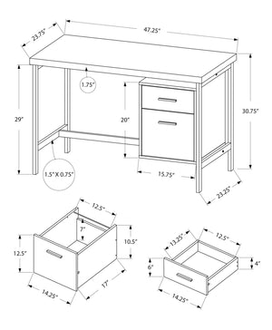 Computer Desk For Home Office, Left, Right Set - Up, Storage Drawers, Modern Design - Best Buy Furniture