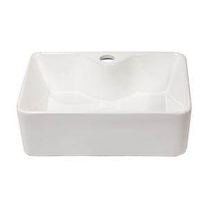 Modern Ceramic Rectangular Vessel Bathroom Sink With Sleek Design