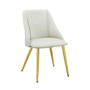 Gaines - Synthetic Leather Side Chair (Set of 2) - White - Best Buy Furniture