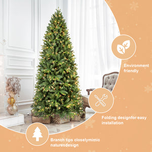 9FT Christmas Tree with 2435 Tips and 700 Warm Lights
