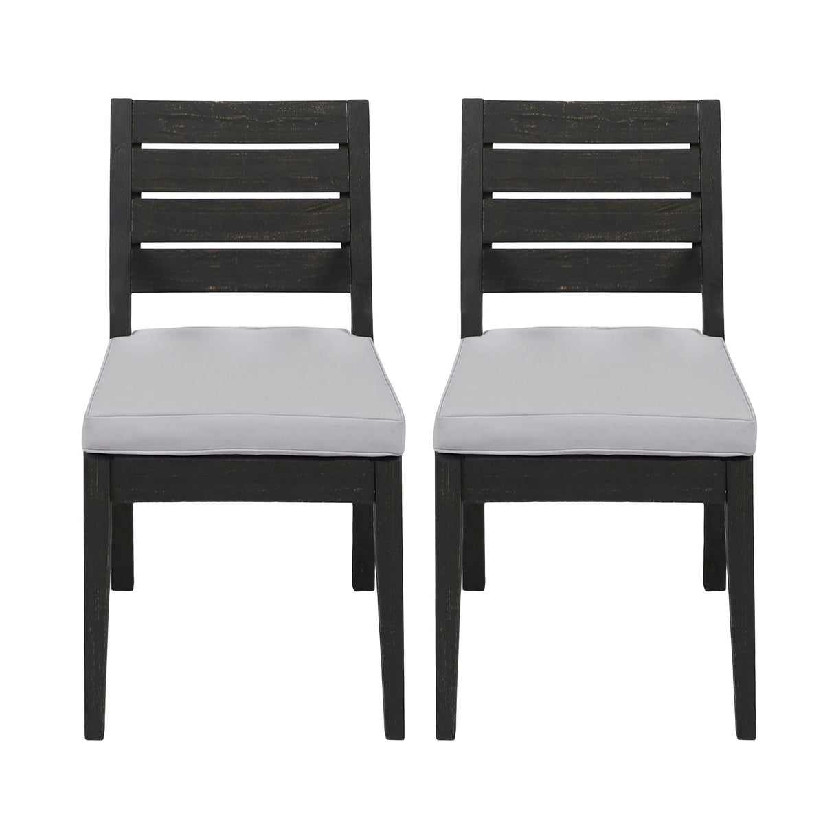 Outdoor Armless Dining Chair With Cushions
