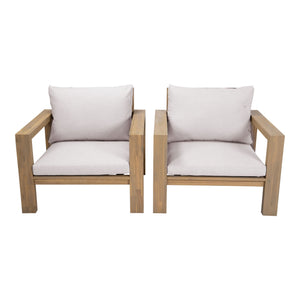 Stylish Outdoor Chair Set With Cushions For Garden (Set of 2)