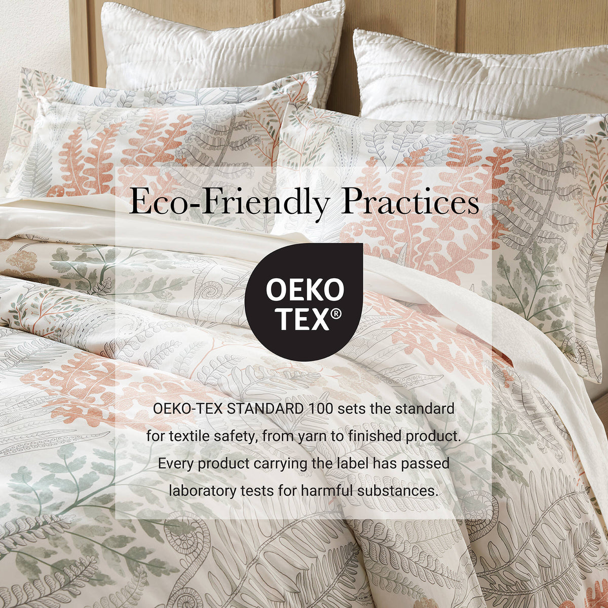 3-Piece Full/Queen Cotton Sateen Duvet Cover Set - Terracotta/Linen