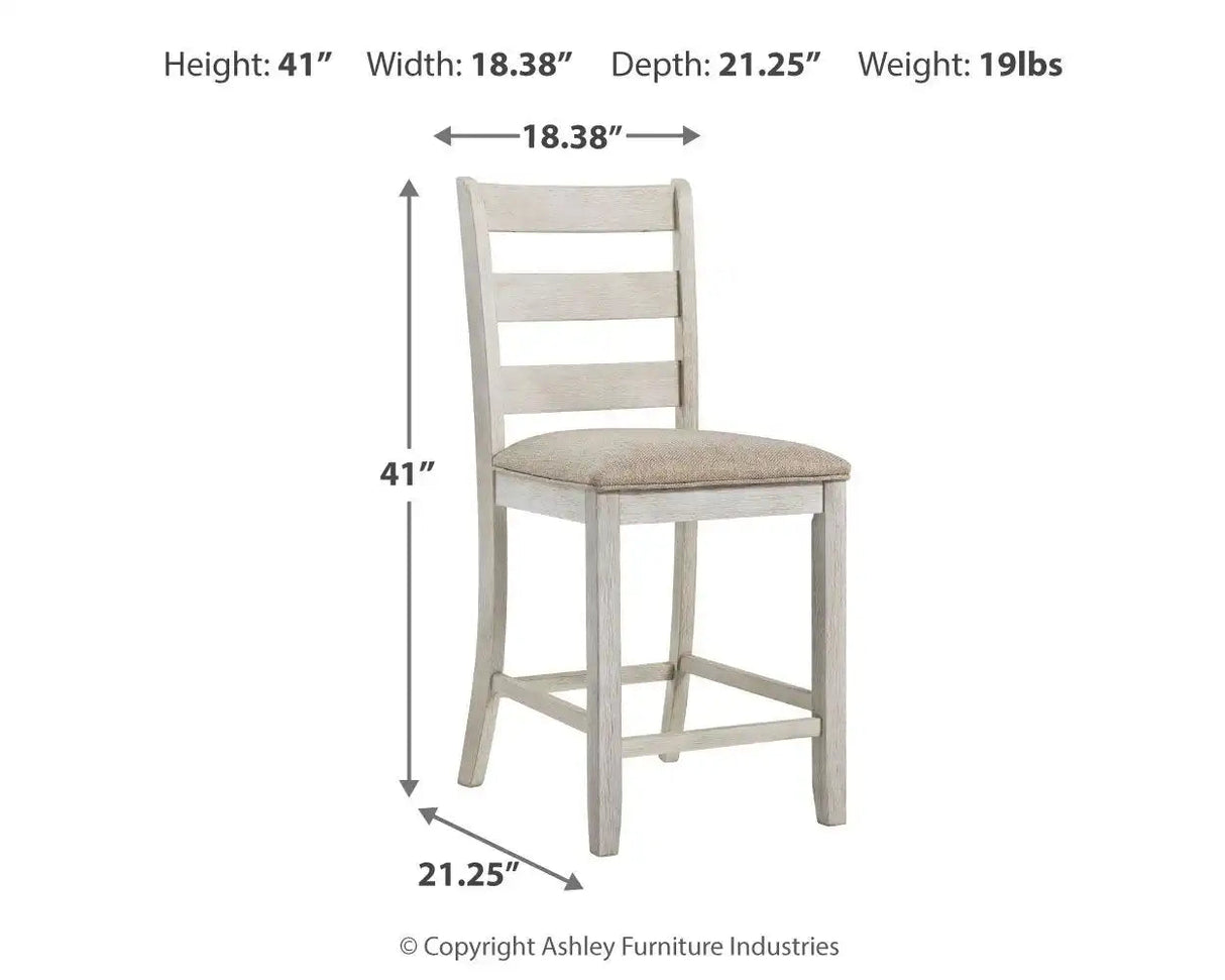 Skempton - Upholstered Barstool (Set of 2) - White