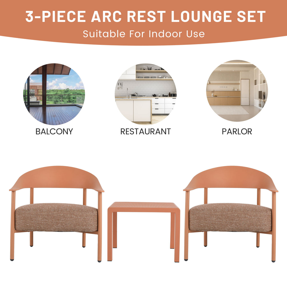 Furniture Set With Seat Cushions, Sturdy And Durable