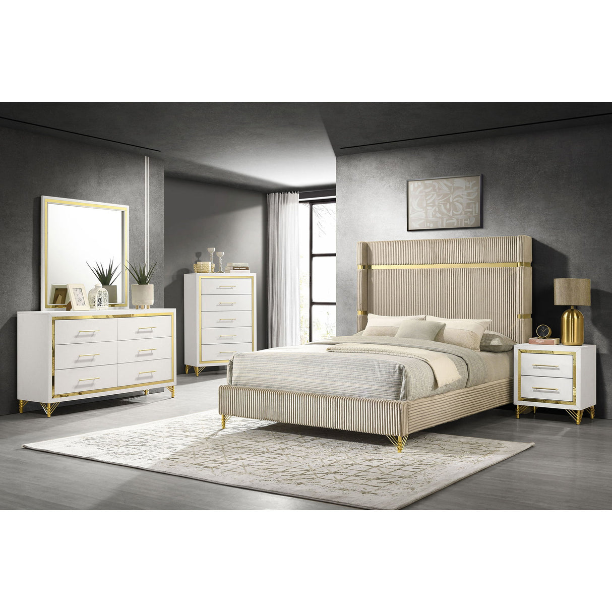 Malcolm - Wingback Bed