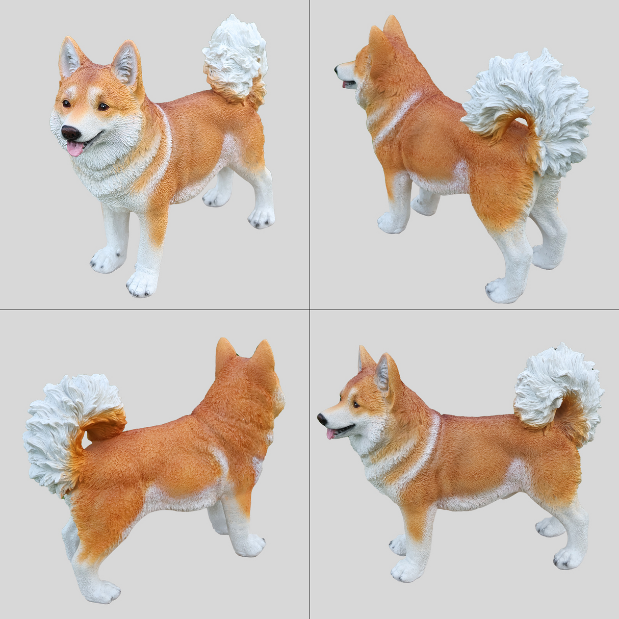 Lifelike Shiba Inu Dog Statue
