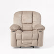 Luxurious Manual Recliner Chair With Skin-Friendly Fabric And Dual Cup Holders - Best Buy Furniture