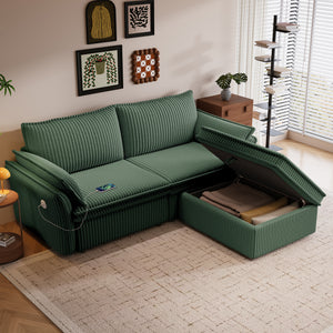 Multi-Functional 85-Inch Convertible Sofa Bed