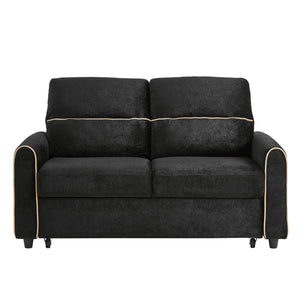 Pull Out Sofa Bed With Adjustable 3 Position Backrest, USB Charging Ports, Side Pockets