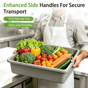 6-Pack Commercial Meat Tubs with Lids